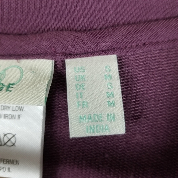 LOGO lounge Small purple crochet lace tunic blouse pockets‎ Artist Smock - Picture 4 of 12